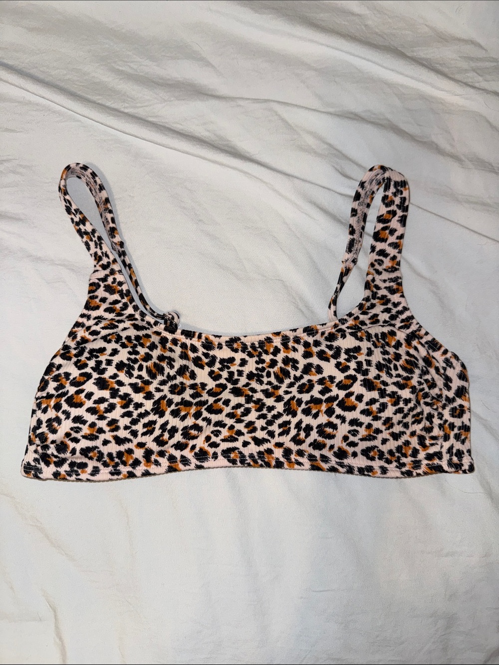 Xhilaration Leopard-Print Bikini Top